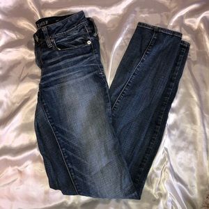 Mid-Wash American Eagle Long Skinny Jeans